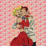 1950 Coppia di caratteri San Valentino