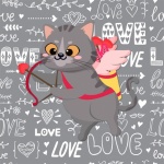 Cupid Valentine Love Cat
