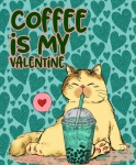 San Valentino del gatto del caffè