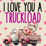 Valentine Floral Pick-up Truck