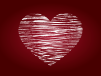 White lines heart illustration