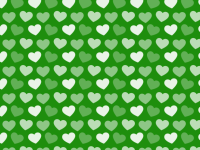 White and green hearts