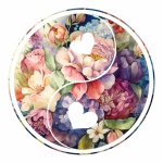 Floral Heart Circle