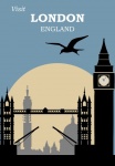 Cartel de viaje de Londres Inglaterra