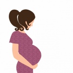 Pregnant Young Woman Clipart