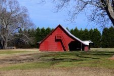 Red Barn Shed Background