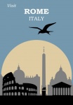 Cartel de viaje de Roma Italia