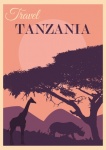 Reise-Plakat Tansanias, Afrika