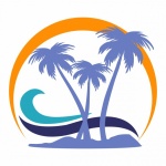 Tropical Island Logo Clipart