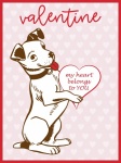 Carta di San Valentino cane carino