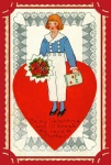 Valentine Vintage Boy Blommor