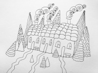 Vesnice, umění, kresba