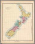 Mappa d'epoca della Nuova Zelanda