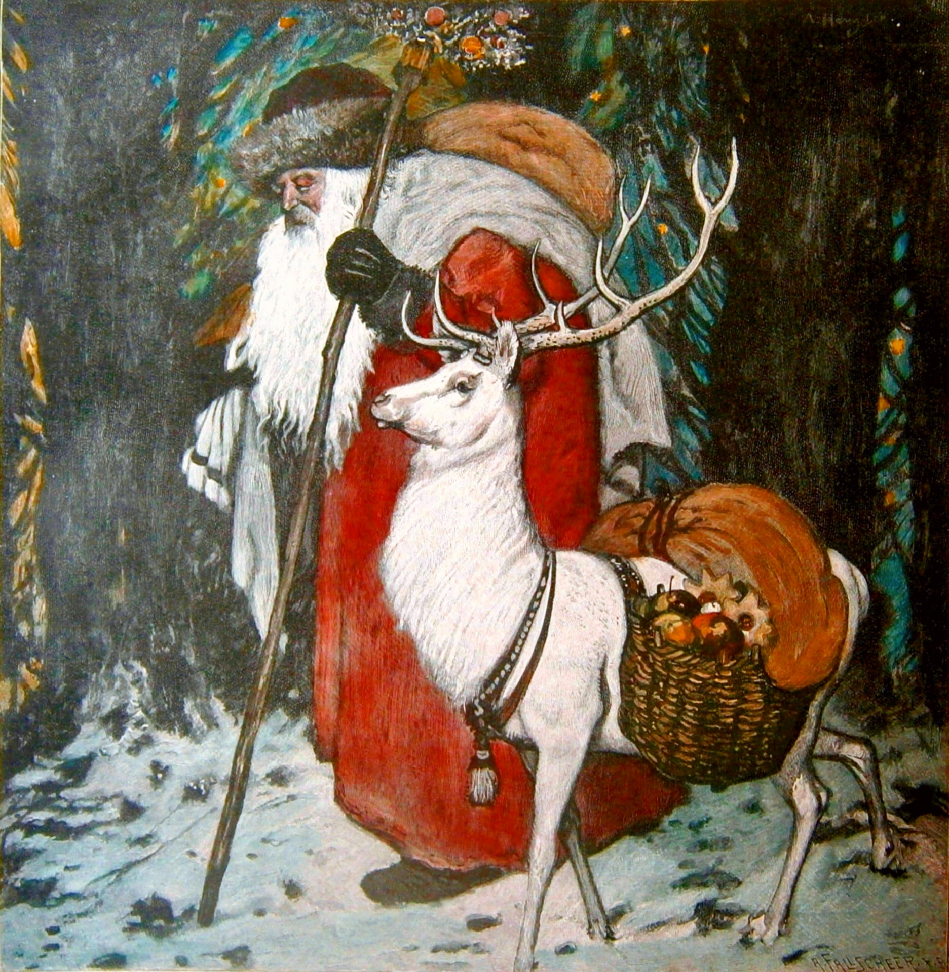 Christmas Santa Claus Deer Free Stock Photo - Public Domain Pictures
