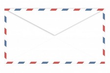 Envelope do correio aéreo Vista traseira