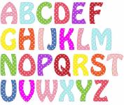 Letras do alfabeto Cores Brilhantes