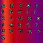 Alphabet With Gradient Background