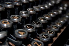 Starožitné psací stroj klíče
