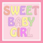 Baby Girl Announcement Card