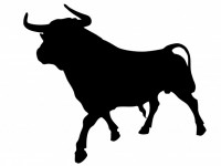 Black Bull Silhouet Clipart