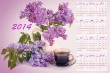 Kalendarz 2014 "Lilac"