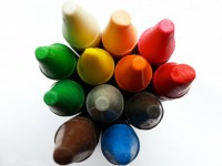 Crayones de cera de colores