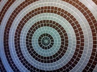 Concentric Circle Shape Mosaic Wall,