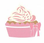 Słodkie Cupcake różowy Clipart