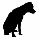 Dog Silhouette Drawing 03