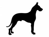 Silhouette de chien Great Dane