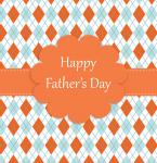 Father's Day Argyle Pattern Card