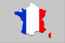 Mapa de la bandera de Francia