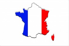 Flaga Mapa Francji