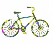 Floral biciclete Clipart