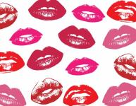 Glossy Lips Background Wallpaper