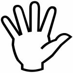 Symbole de main Silhouette