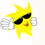 Happy Sun Gesicht Cartoon