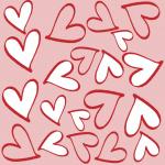 Hearts Hand Drawn Background
