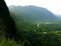 Mistige bergen van Kauai
