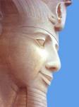 Målning av staty av farao
