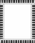 Piano Keyboard Frame Card