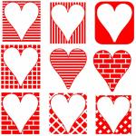 Red Hearts Siluety