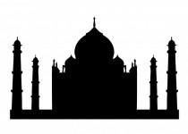 Taj Mahal Silhouette Clipart