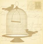Vintage Vogels Gouden Manuscript