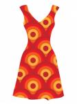 Vintage Orange Dress Clipart