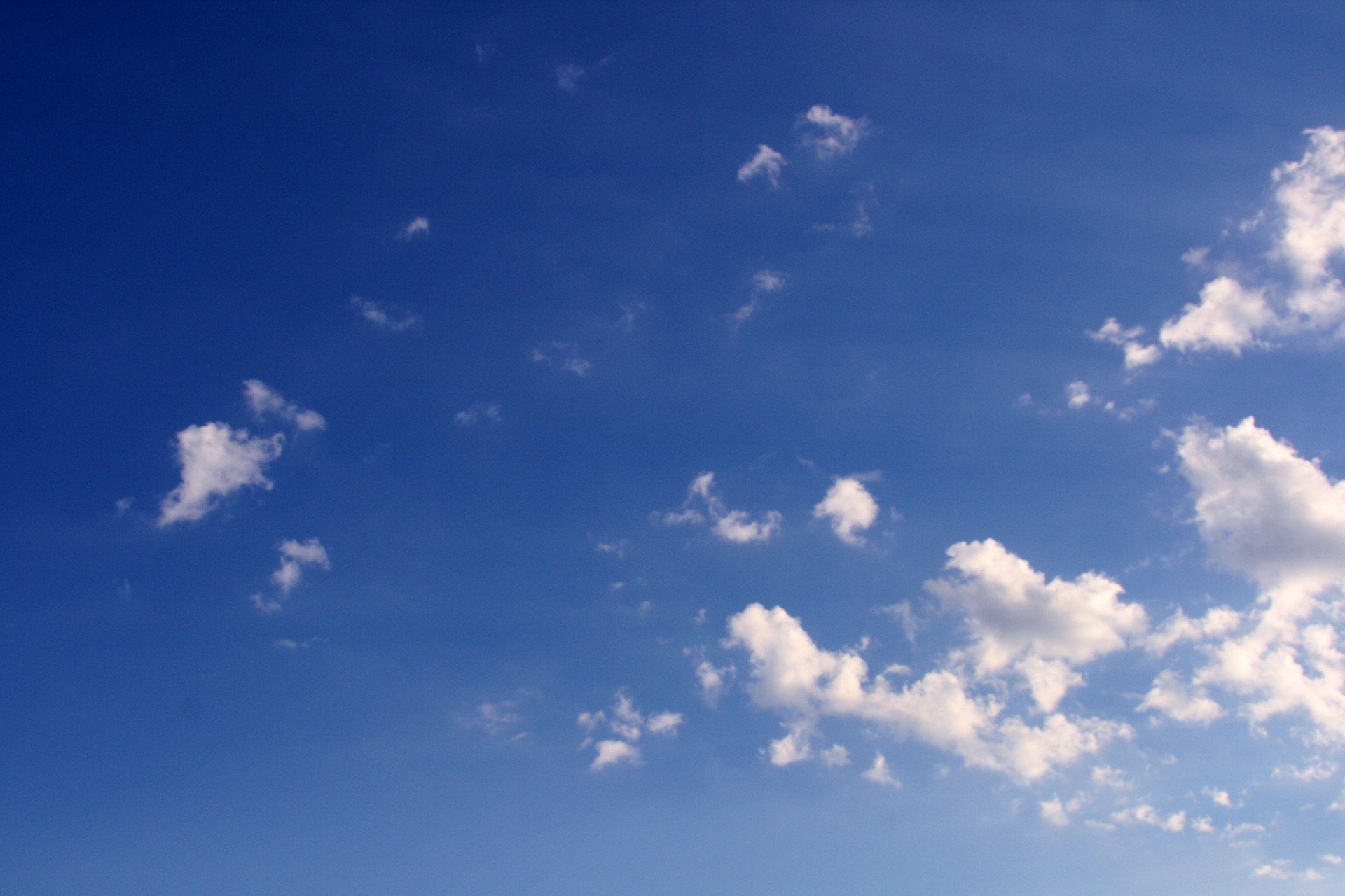 Blue Sky With Spots Of Clouds Free Stock Photo - Public Domain Pictures