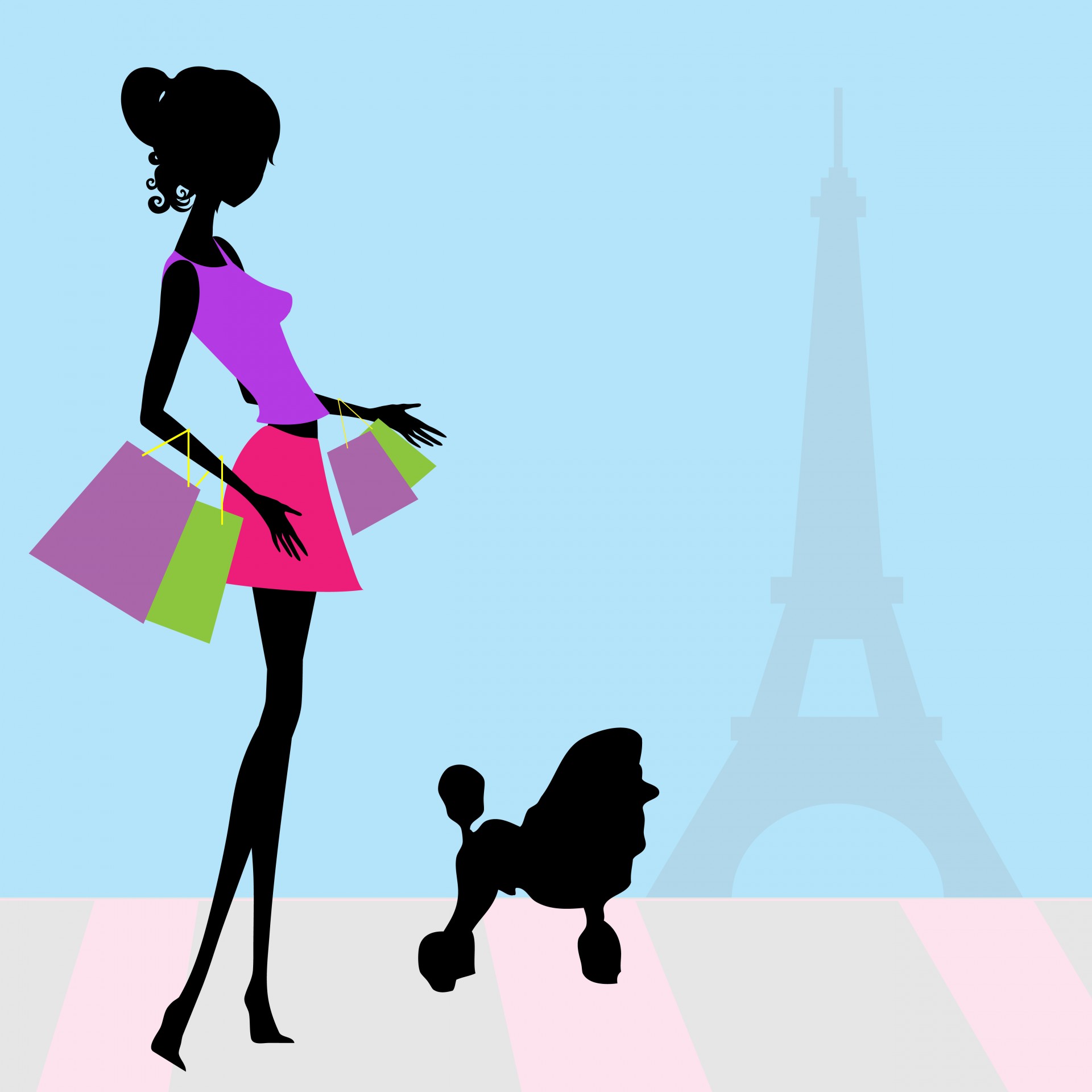 Fashion Woman Shopping Paris