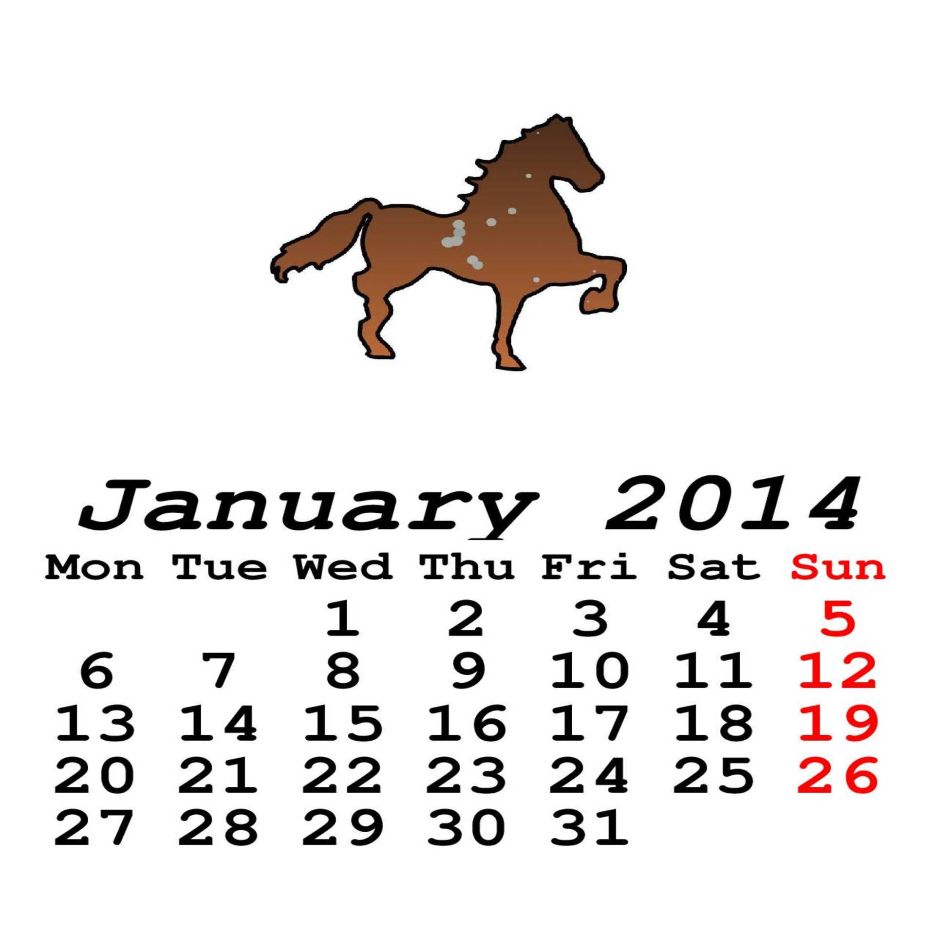 January 2014 Calendar Free Stock Photo Public Domain Pictures