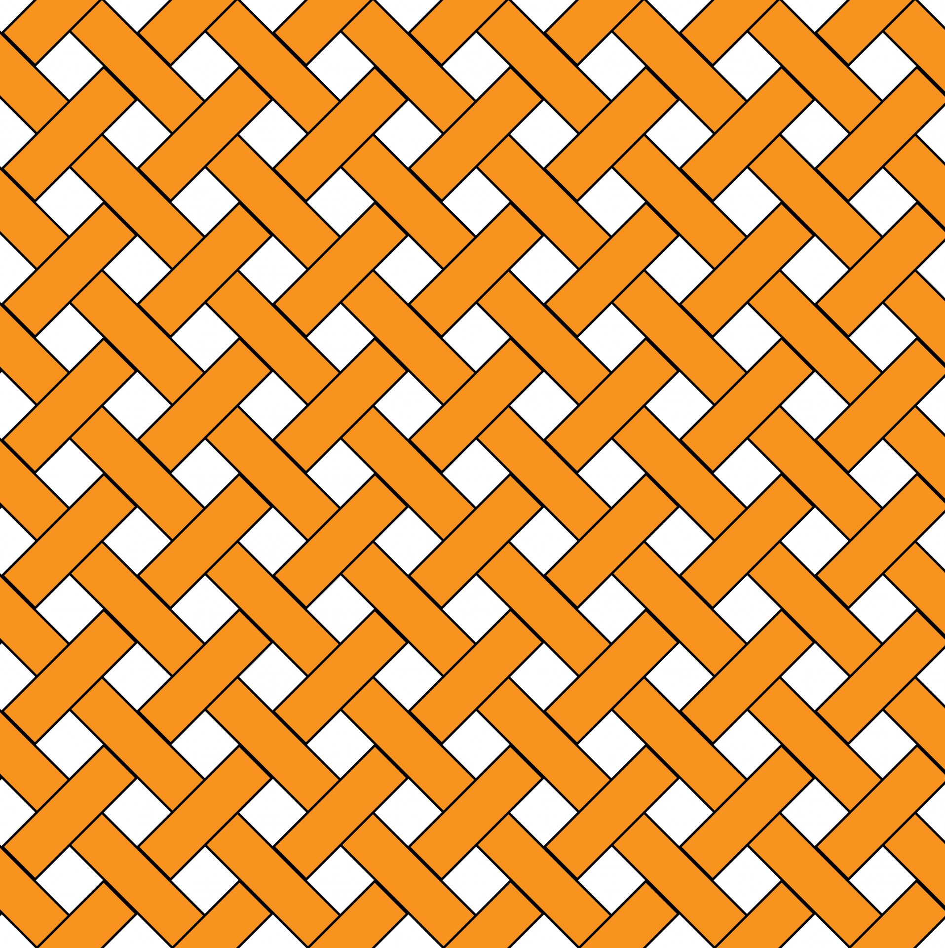 Orange Weave Wicker Pattern