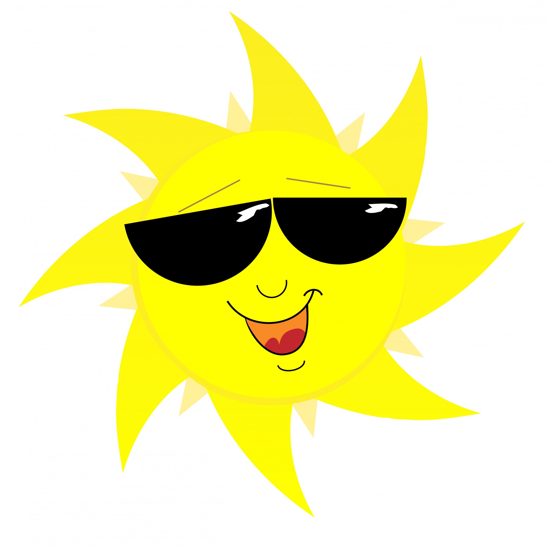 Smiling Sun Face In Sunglasses Free Stock Photo - Public Domain Pictures